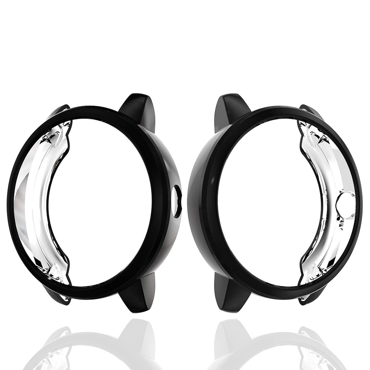 Compatible For Garmin Vivoactive 3 Protector Case,Jzk Soft Tpu Plated Screen Protector Cover All Around Protective Screen Bumper