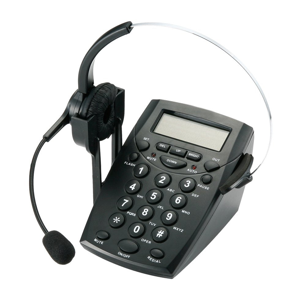 Benotek Call Center Headset Telephone With Noise Cancellation Headphone Microphone And Dialpad For House Call Center Office Home