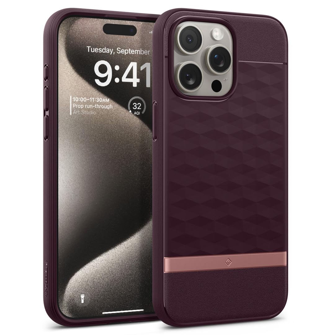 Caseology Parallax Mag For Iphone 15 Pro Max Case 5G [Enhanced Ergonomic Design Compatible With Magsafe] Military Grade Drop Tes