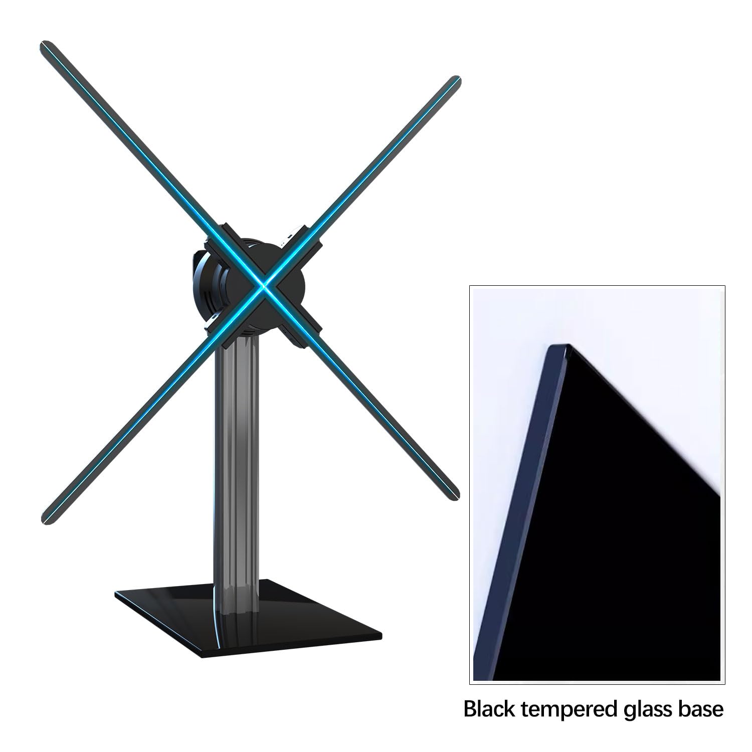 Hologram 3D Fan Stand And Multi Function Base,Suitable For 27.5'' Projector Or Smaller Fans