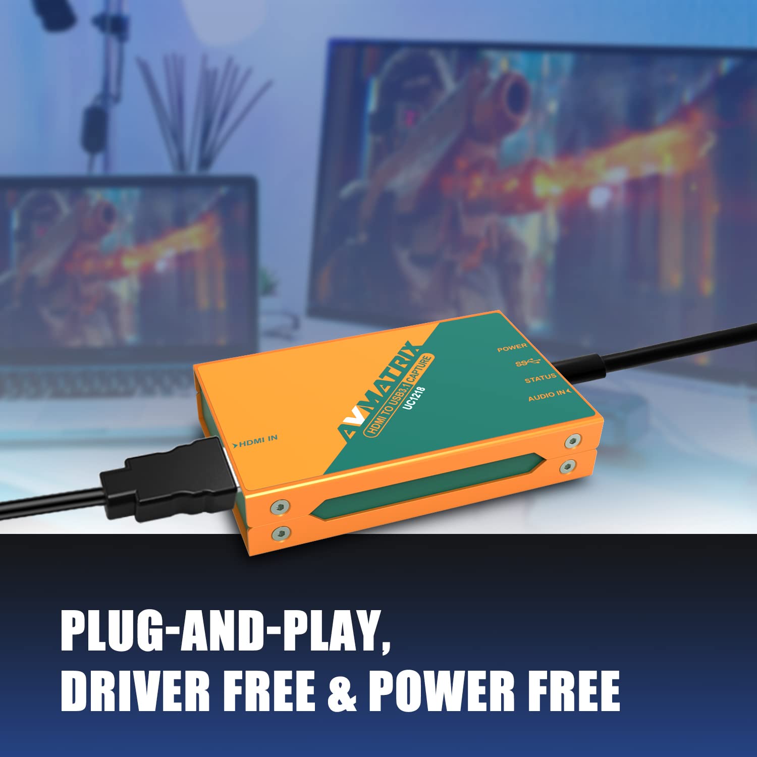 Avmatrix Uc1218 Video Capture Card With Hdmi 2.0 To Usb 3.0 C For Live Streaming In 1080P60 For Online Conference Church Live Stream Online Teaching On Obs Vmix Youtube Zoom Teams Twitch Pc/Mac