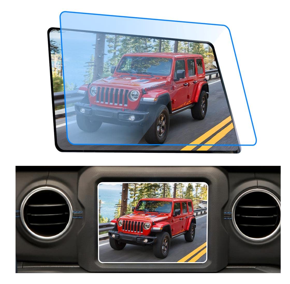 Gfjnfg For 2018 2023 Jeep Wrangler Screen Protector And 2022 2023 Jeep Gladiator Screen Protector 2022 2023 Wrangler Gladiator R