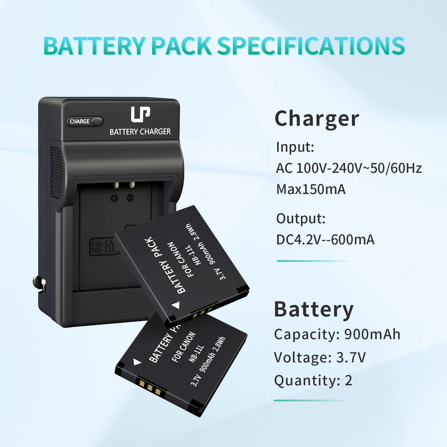 Lp Nb 11L Battery And Charger,2 Pack 900Mah Batteries For Canon Powershot Elph 180 Elph 360 Elph 110 Elph 130 Elph 135 Elph 150