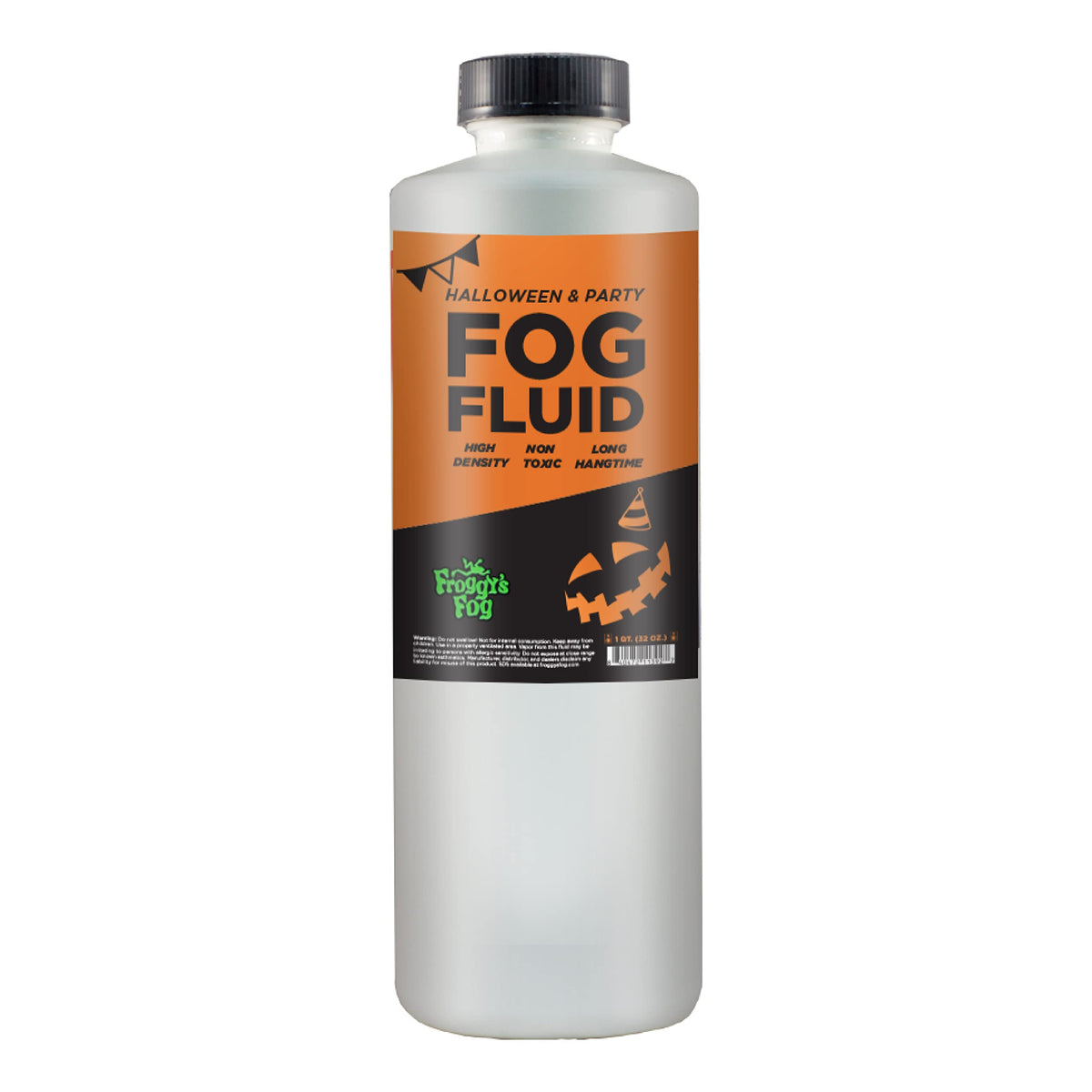 Froggy'S Fog Halloween And Party Fog Fluid, High Output Long Lasting Fog Juice For 400 1500 Watt Water Based Fog Machines, Great
