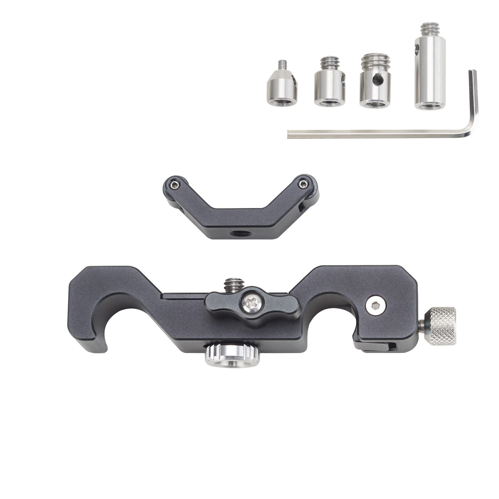 Nitze 15mm Universal Lens Support with Rolling Y-Bracket and 1/4   , 3/8   and M3 Height Extension Posts - N04B