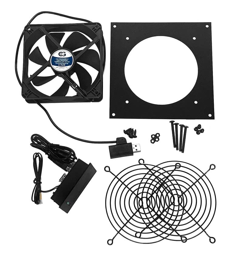 Coolerguys Single 120Mm Usb Fan With Bracket And Preset Thermostat