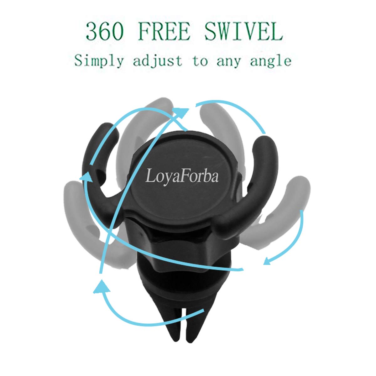 Loyaforba Clip Car Mount Compatible Car Users   Loyaforba 360 Rotation Air Vent Car Out Stand And Dashboard Sticker Holder For G