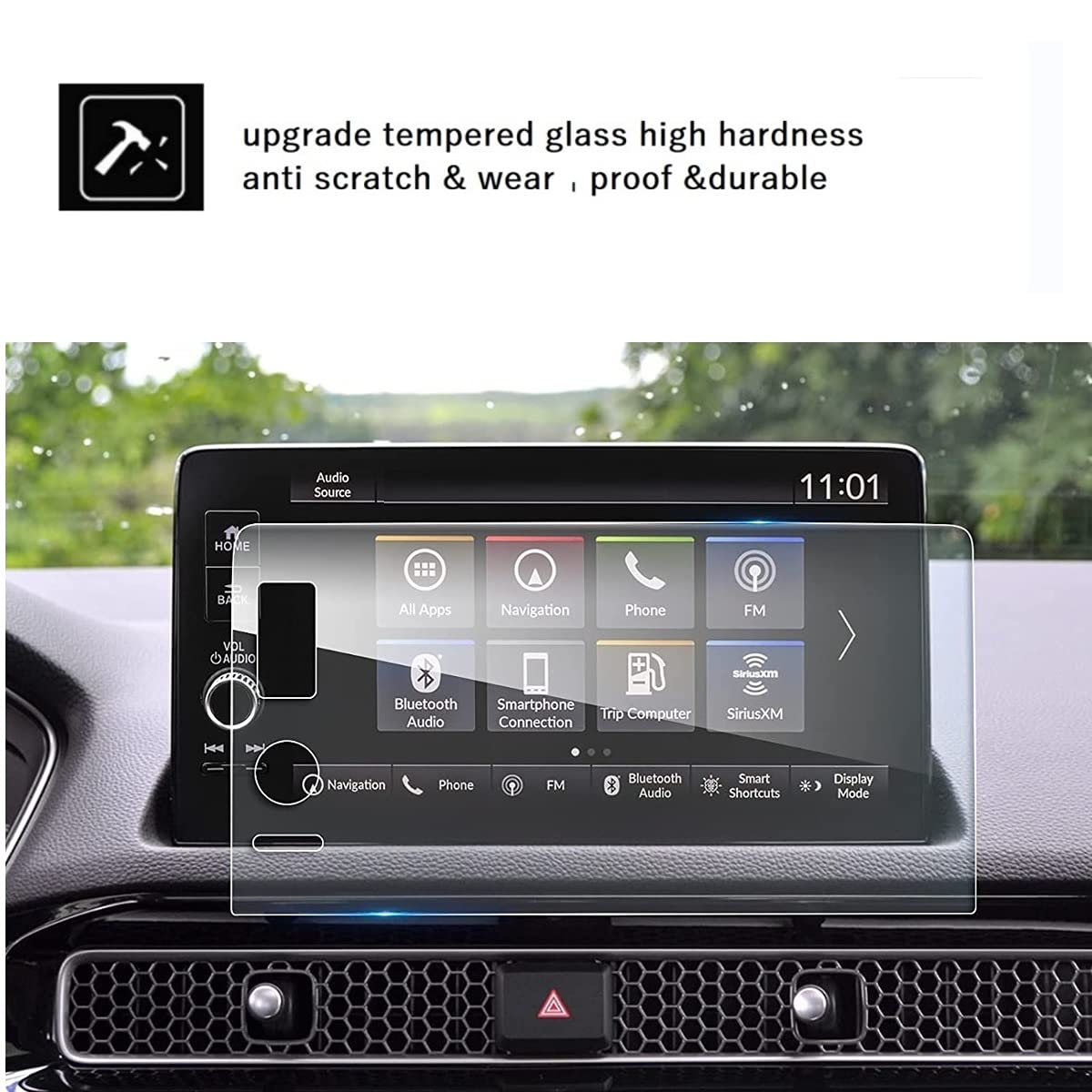 Screen Protector Compatible With 2022 Civic Si 9 Inch Touchscreen, Hd Clear Anti Scratch,Honda Civic Touring
