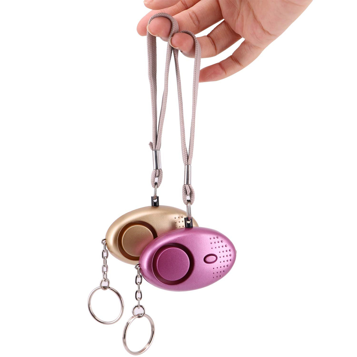 Personal Alarm For Women 140Db Emergency Self Defense Security Alarm Keychain With Led Light For Women Kids And Elders 2 Pack