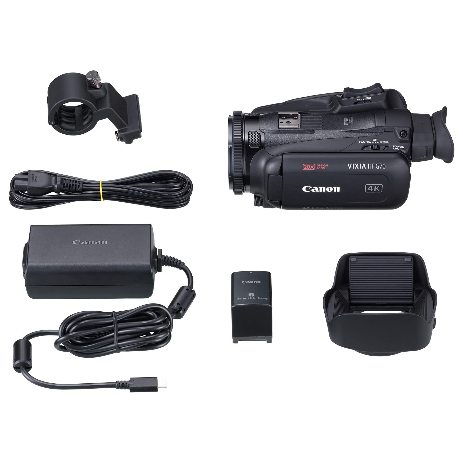 Canon Vixia Hf G70 Camcorder 1/2.3    4K Uhd Cmos Sensor 20X Optical Zoom, 800X Digital Zoom, Image Stabilization, Hdmi, Usb Liv