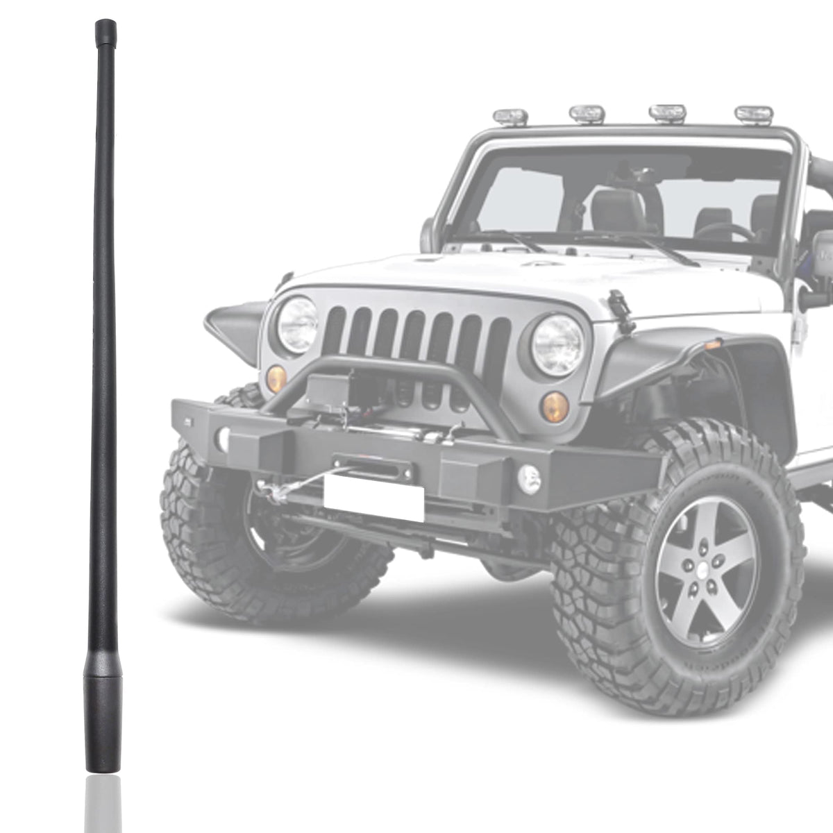 Anina 13' Antenna Mast Compatible With 2004 2022 Jeep Wrangler Jk Dodge Avenger Chrysler 300 Durable Flexible Replacement Car Washproof Fm/Am Radio Antenna