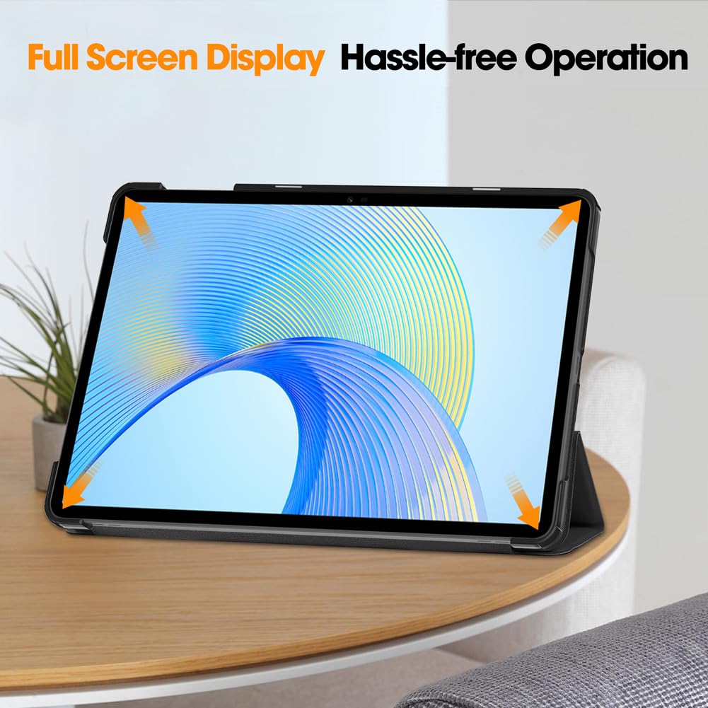 Kepuch Custer Case For Honor Pad X9, Honor X8 Pro 11.5'',Ultra Thin Pu Leather Hard Shell Cover   Black