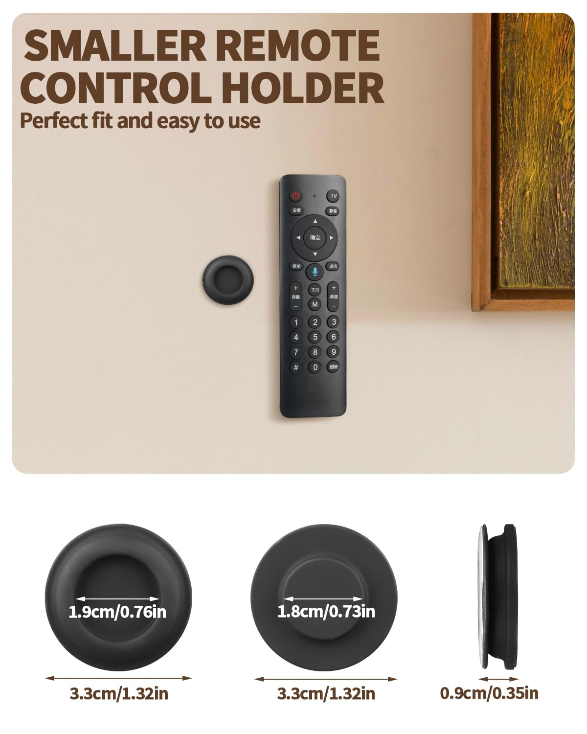 Amazyc-Us 6 Pack Magnetic Remote Control Holder - Upgraded Silicone Magnetic Wall Mount For Tv, Fan & Air Conditioner Remotes -