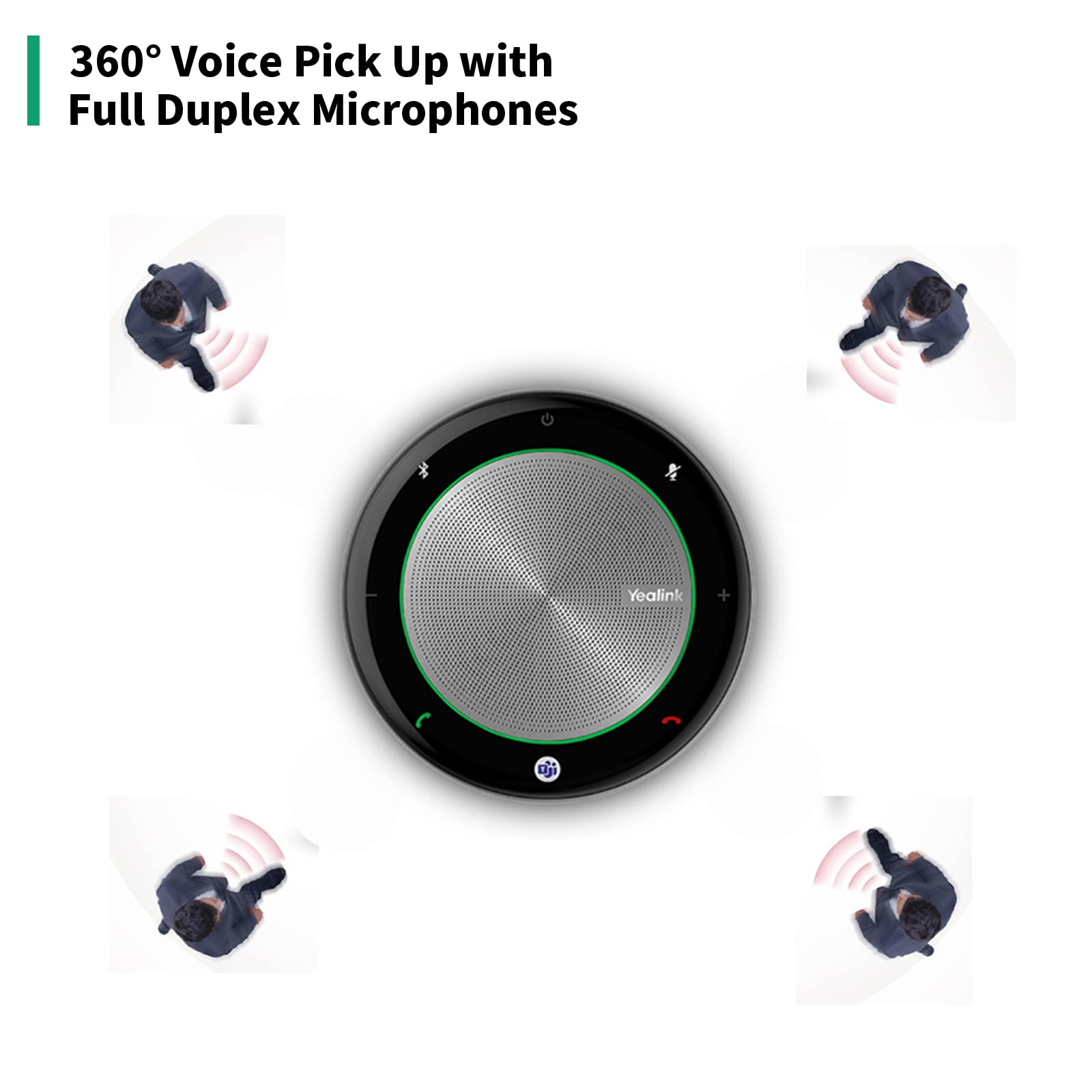 Yealink Cp700 Bluetooth Speakerphone With Dongle Teams Certified, Portable Conference Speaker And Microphone For Meeting, Softph