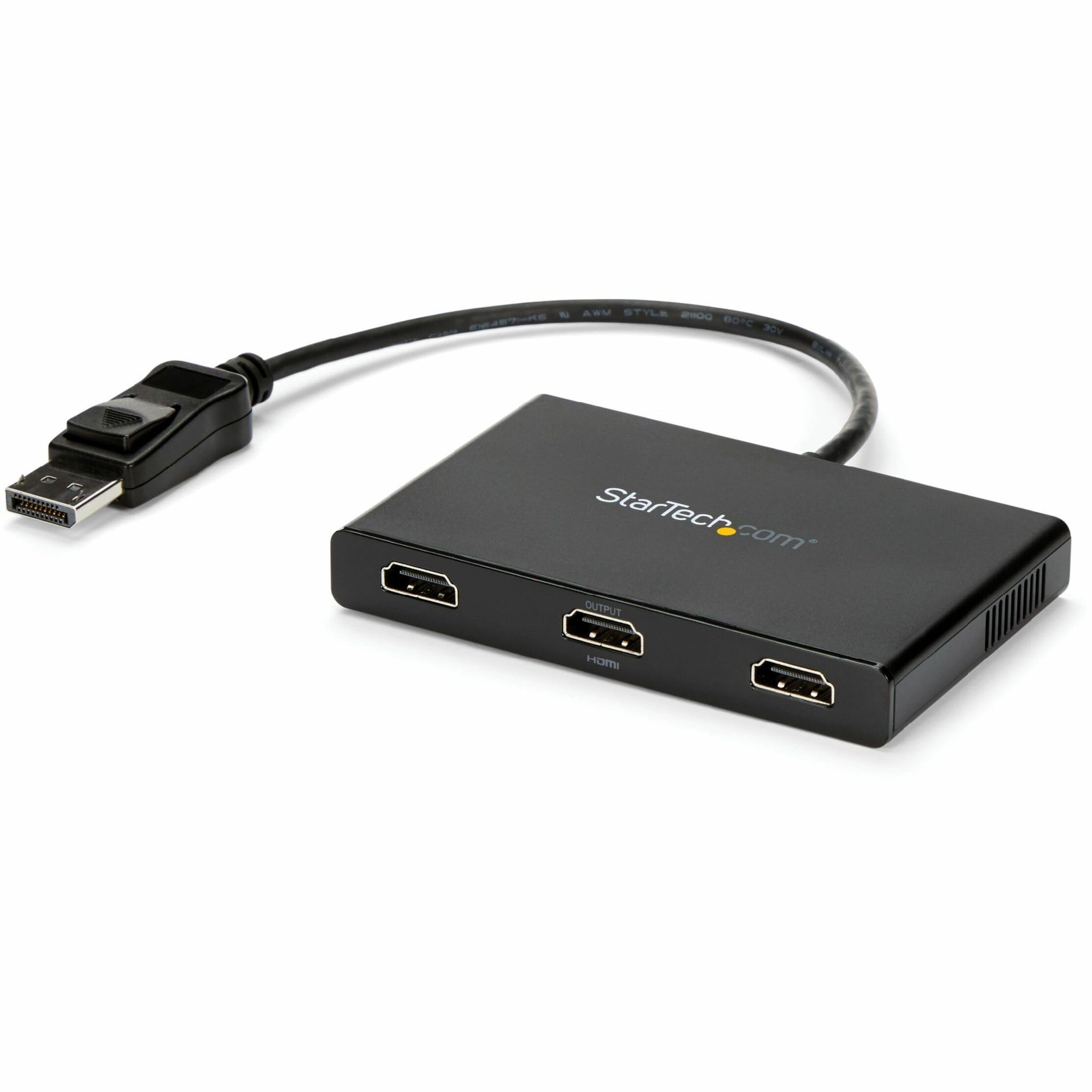 StarTech.com 3-Port Multi Monitor Adapter - DisplayPort 1.2 to 3x HDMI MST Hub - Triple 1080p HDMI Monitors - Extended or Cloned