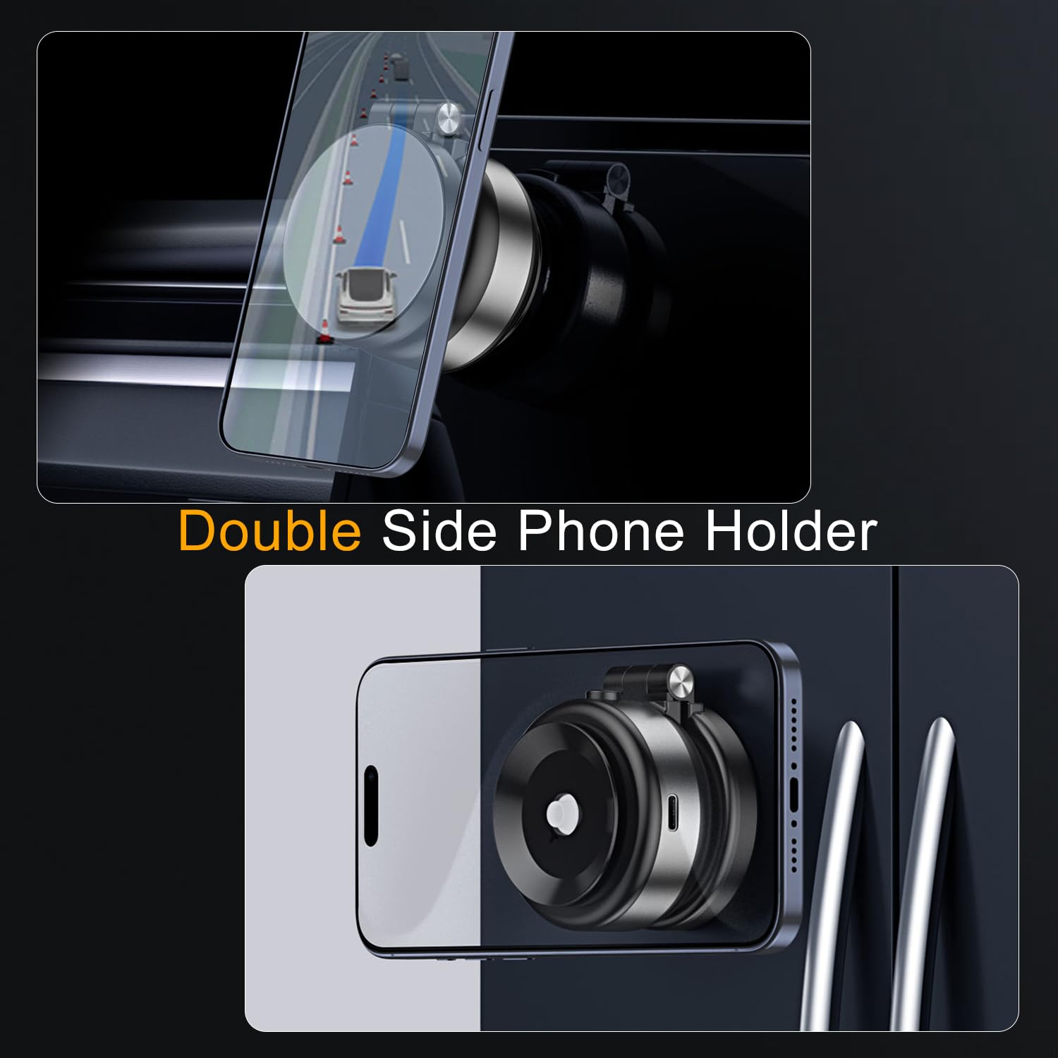 Jkoailiwi Electric Suction Cup Phone Mount, Foldable Magnetic Suction Car Mount, Hands-Free Vacuum Phone Holder For Shower/Car/M