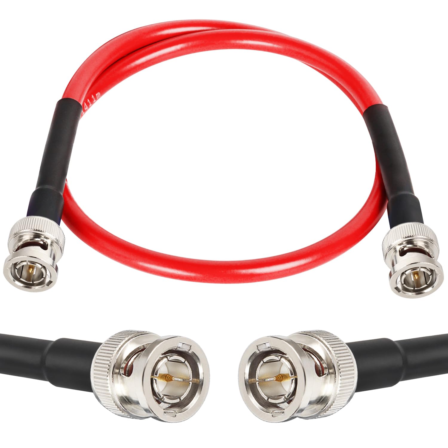 Xrds  Rf 2Ft Sdi Cable Bnc Cable Hd Sdi Cable Bnc Digital Video Cable 75 Ohm Rg59 Bnc Male Cable For 4K 1080P 3G/6G Hd Sdi Camer