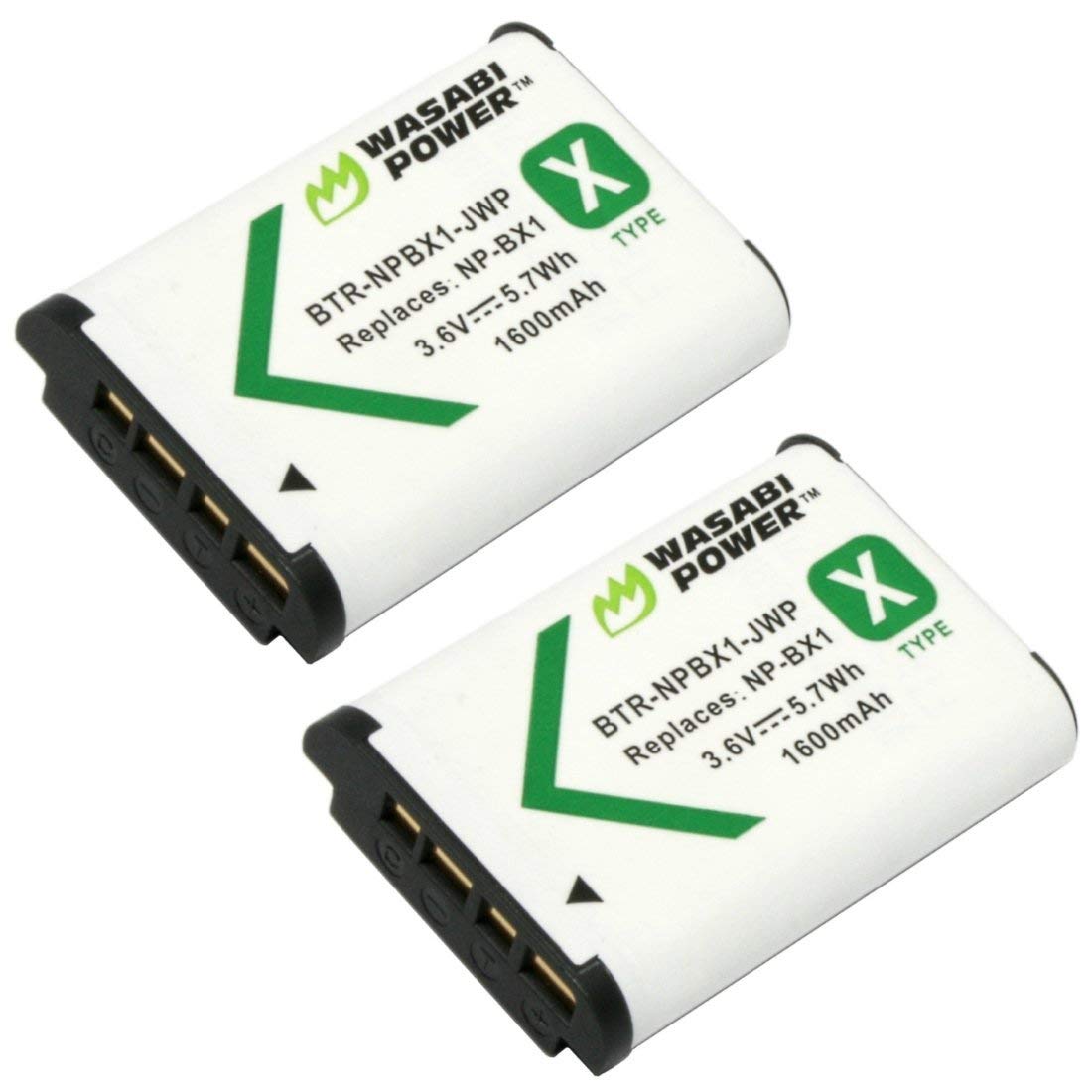 Wasabi Power Np Bx1 Battery (2 Pack) For Sony Np Bx1/M8, Zv 1, Zv 1 Ii, Cyber Shot Dsc Hx95, Hx99, Hx350, Rx1, Rx1R Ii, Rx100 (I