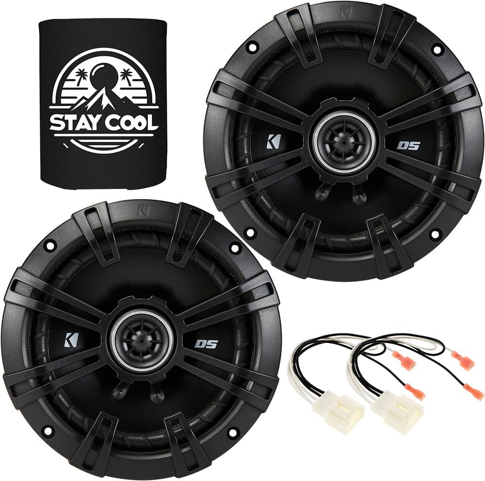 KICKER Speakers 6.5 inch for Ford Fusion 2013-2020 Upgrade Kit - Pair of DS Series with Harness, Coaxial 6 1/2 Car Audio Front o