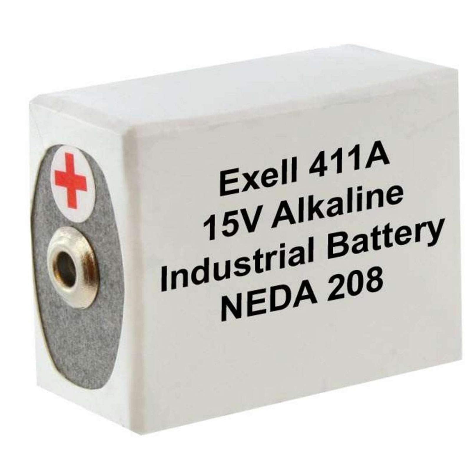 Exell 411A Alkaline 15V Battery Replaces NEDA 208, 10F20, BLR121, 411A ANSI 208 BA 331/U Burgess K10 Burgess U10 Eveready 10F20 
