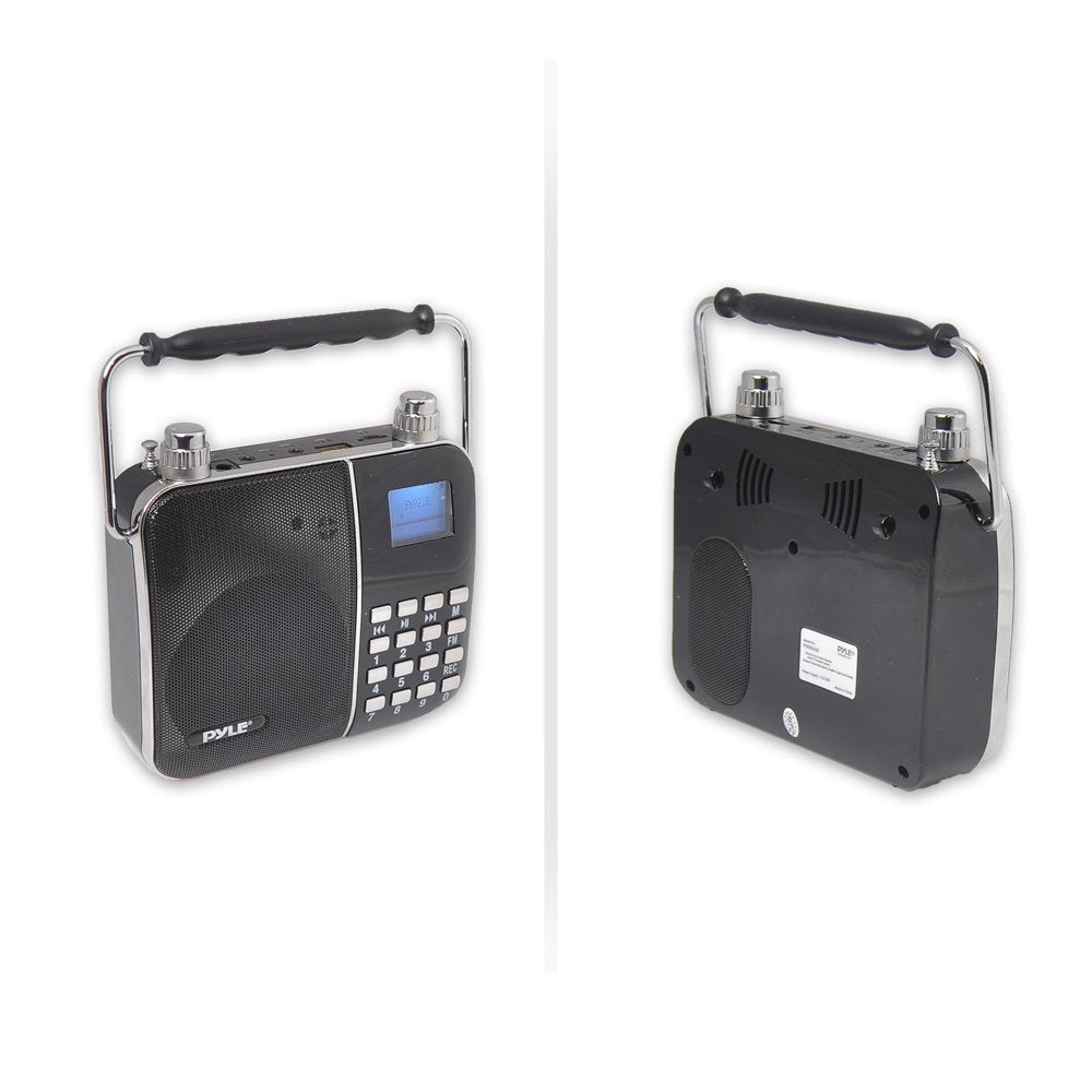 Portable Radio Pa Speaker System   Waist Band Portable Karaoke Machine With Headset Microphone, Rechargeable Battery, Usb/Sd Car