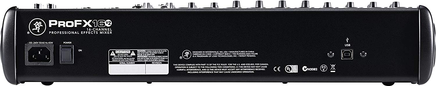 Mackie Mixer Unpowered, 16 Channel (Profx16V2)