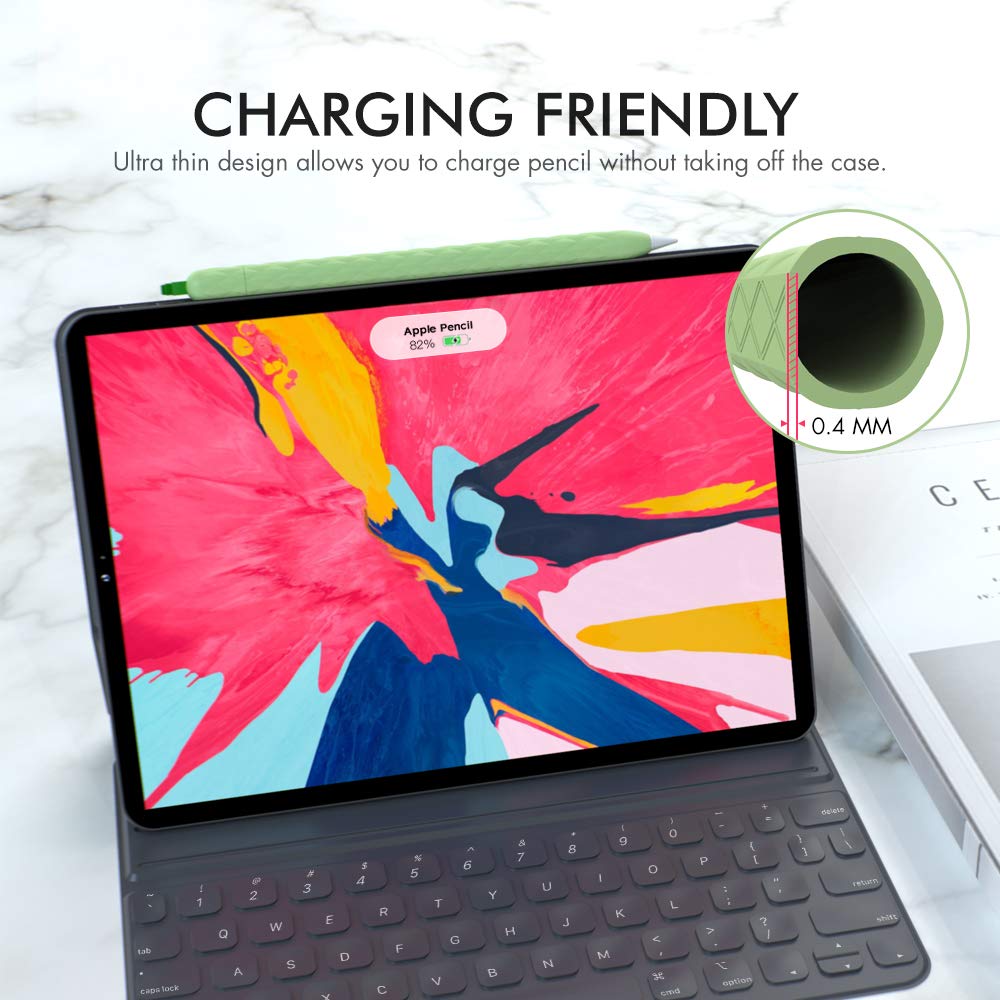 Ahastyle Cute Case Sleeve For Apple Pencil Pro & Apple Pencil 2Nd Gen, Silicone Soft Protective Cover Fruit Design Compatible Wi