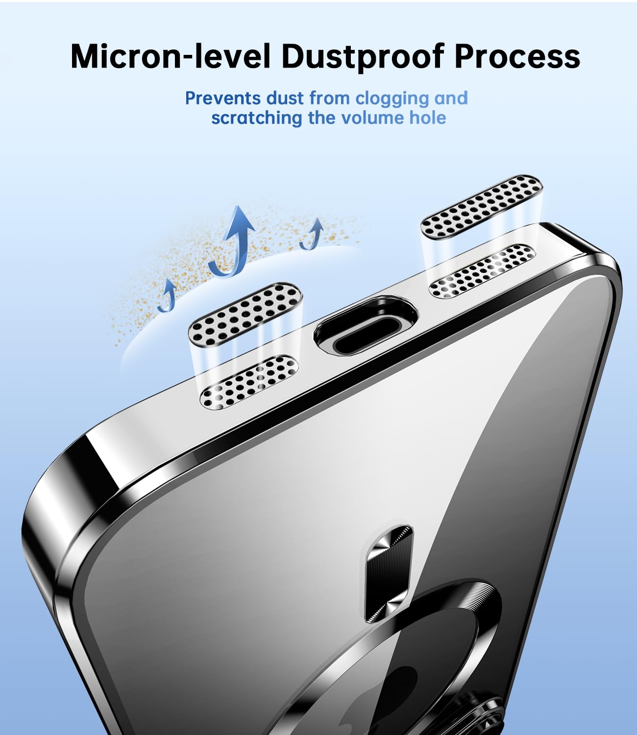 Waldeng For Iphone 16 Pro Max Case With 1X Screen Protector, [Seamless Work With Magsafe] [Interchangeable Glitter Card], With I