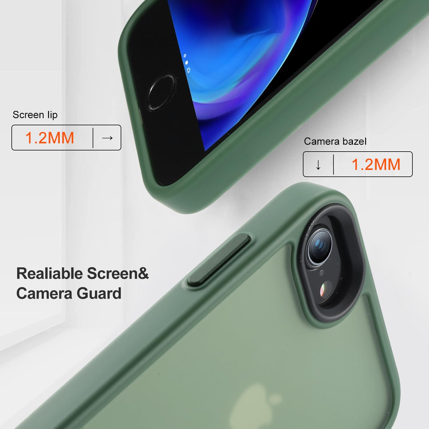 Yriklso Shockproof For Iphone Se Case 2022/Iphone Se Case 2020 [Military Drop Certified] For Iphone Se 2022 Case Semi Clear Hard