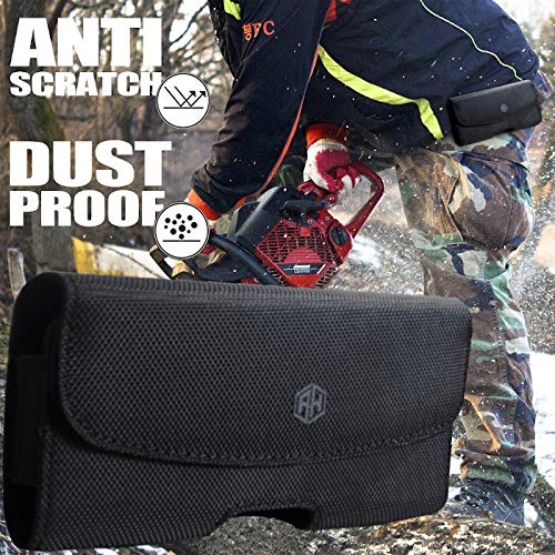 Ah Military Grade Horizontal Cell Phone Pouch Clip Cell Phone Holder For Belt Loop For Iphone 13 Max 12 Pro Max 14 Max 14 Max Pl