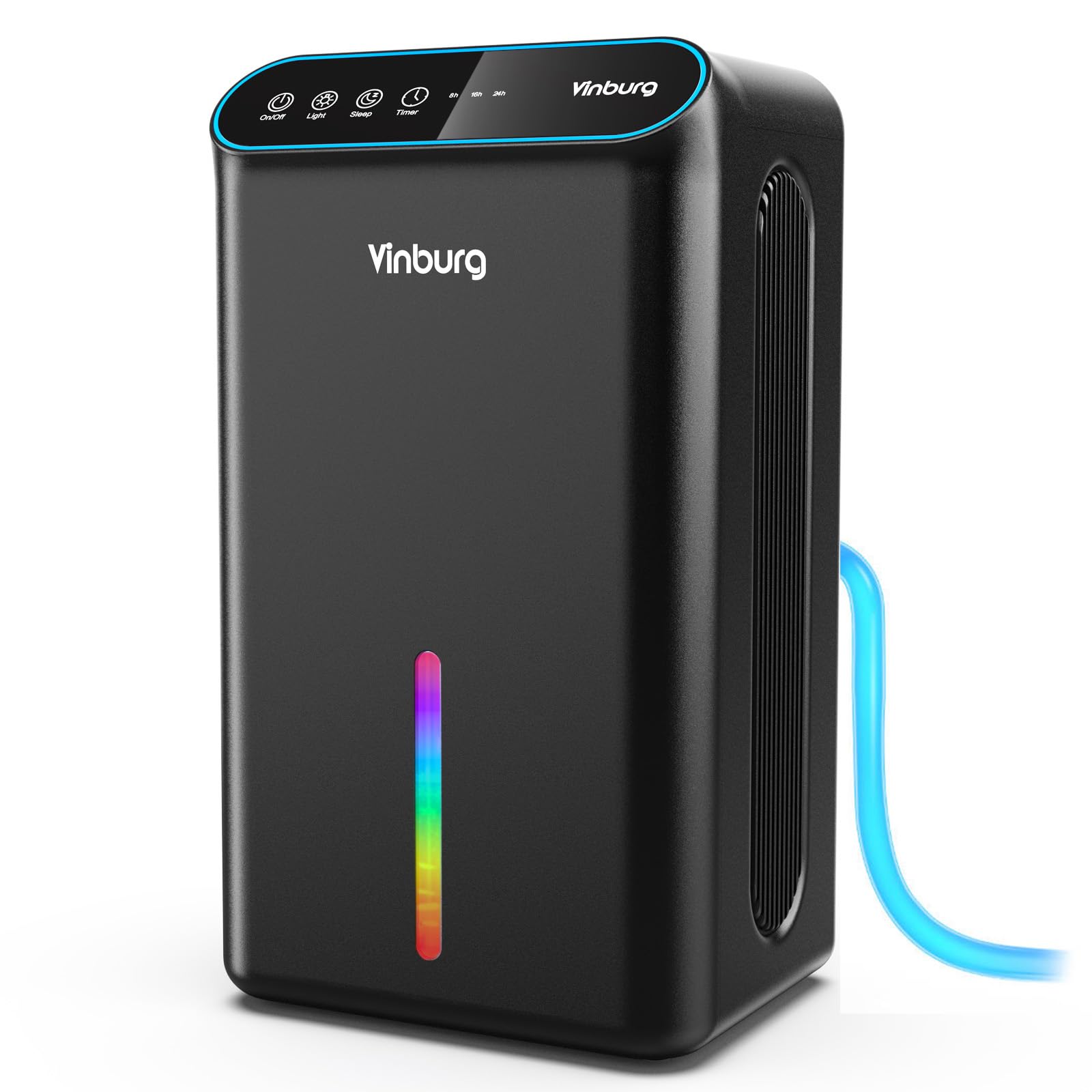 Dehumidifier for Home (85 OZ Water Tank, 800 sq.ft) Quiet Small Dehumidifier for Basement Bedroom Bathroom with Drain Hose, 3 Ge