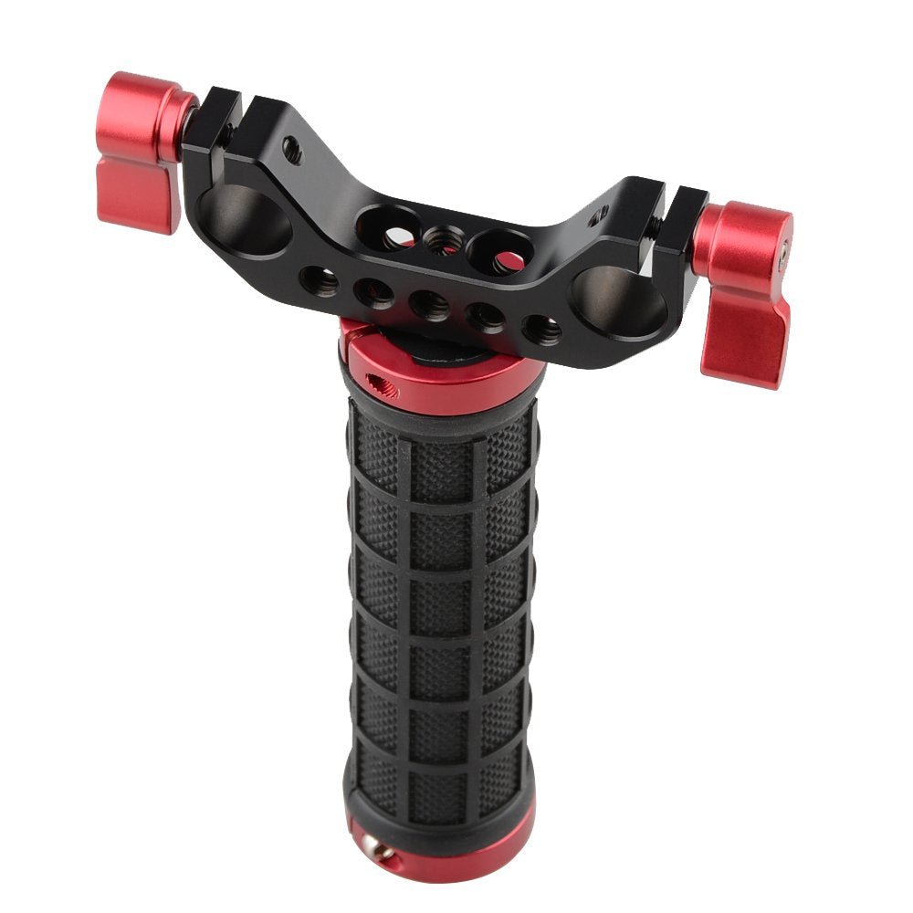 Camvate Single Mid Handle Handheld Camera Stabilizer With 15Mm Rod Clamp For Camera Hand Grip Stabilizer   1467
