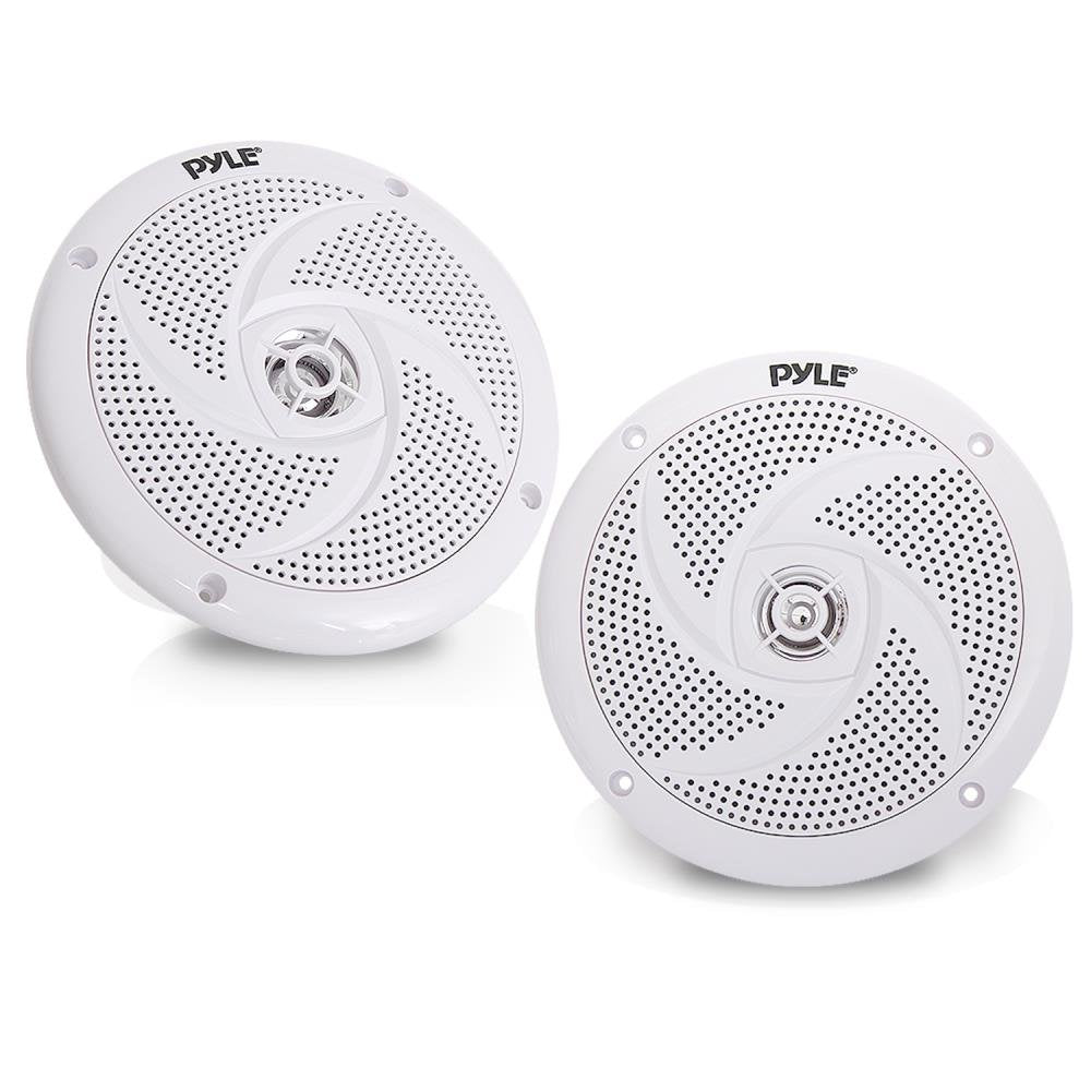 Pyle Marine Speakers - 6.5 Inch 2 Way Waterproof and Weather Resistant Outdoor Audio Stereo Sound System with 240 Watt Power and