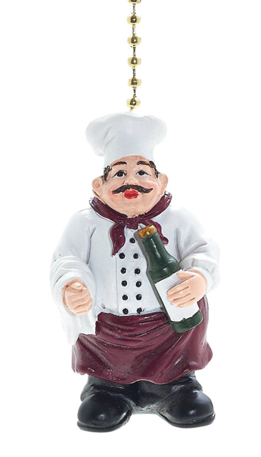 Jolly Fat Italian/French Chef Fan Pull Decorative Light Chain