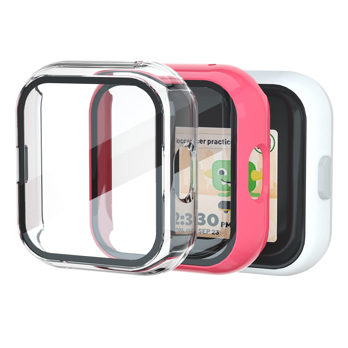 Blackpro 2 Pack Compatible With Syncup Kids Watch Screen Protector, Hard Pc & Tempered Glass Sync Up Kids Watch Protector Cover 