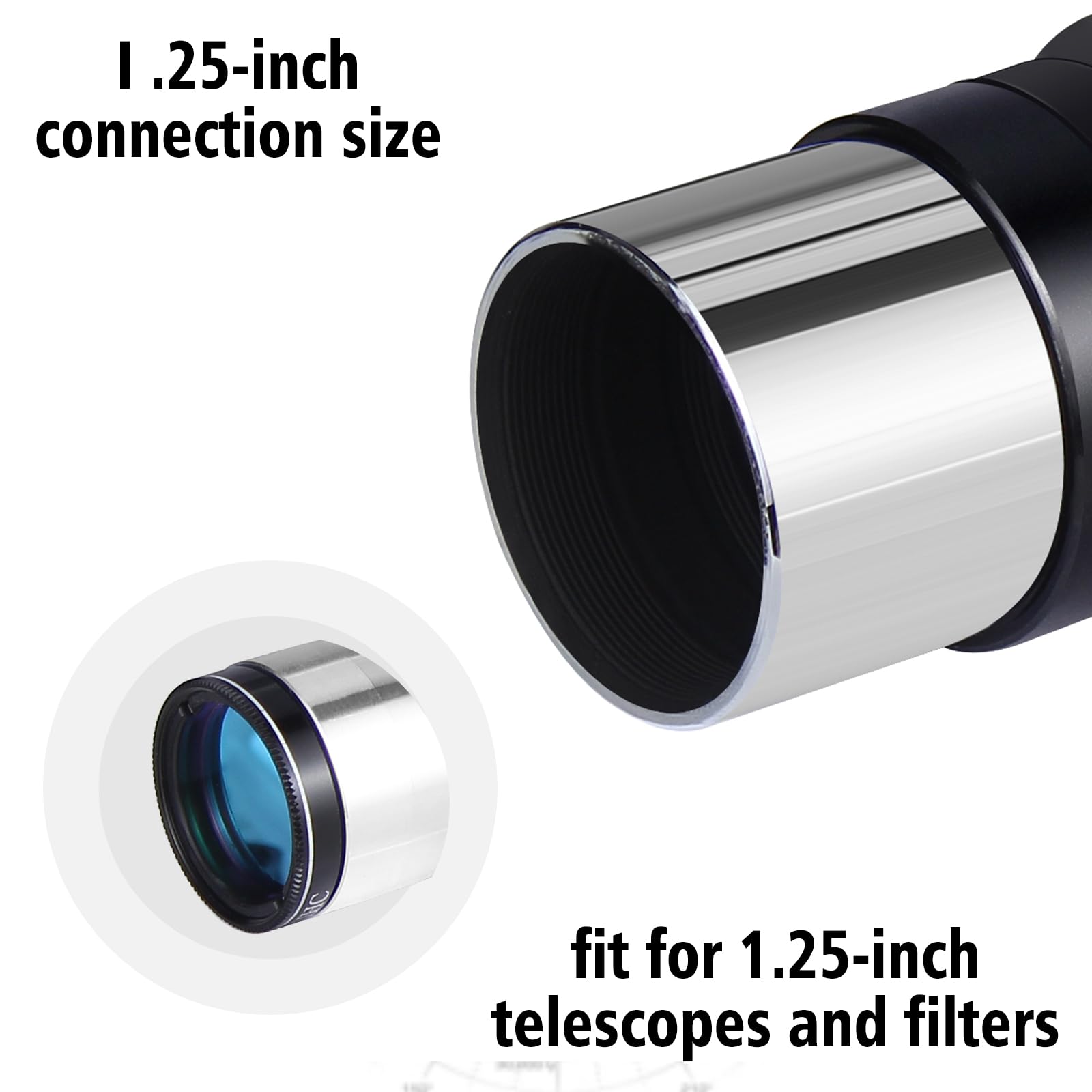 Celticbird Telescope 1.25'' Super Plossl Eyepiece 25Mm 4 Element Plossl Design Threaded For Standard 1.25Inch Astronomy Filters