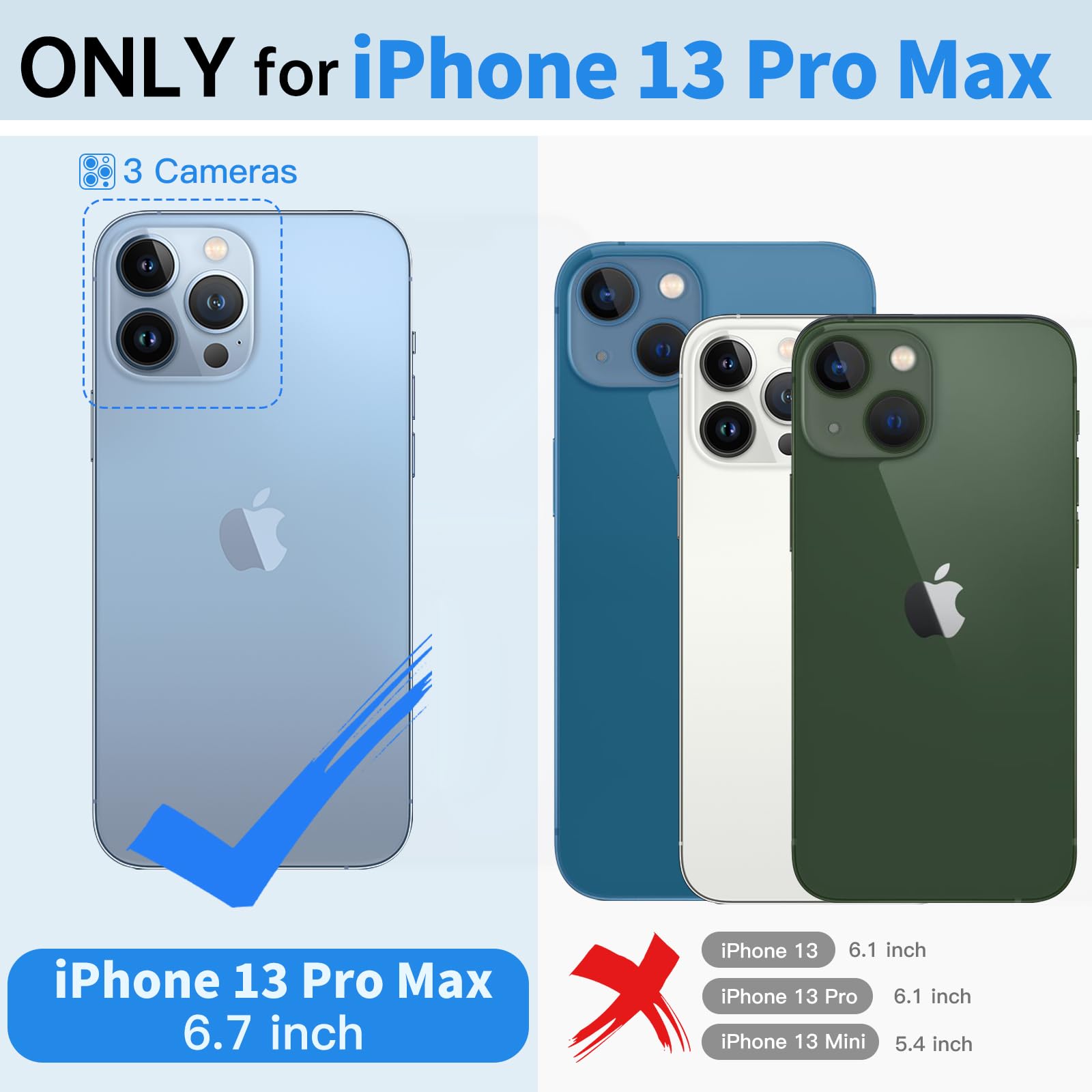 Beasyjoy iPhone 13 Pro Max Waterproof Heavy Duty Phone Case with Built-in Screen Protector Metal Camo 6.7 inch