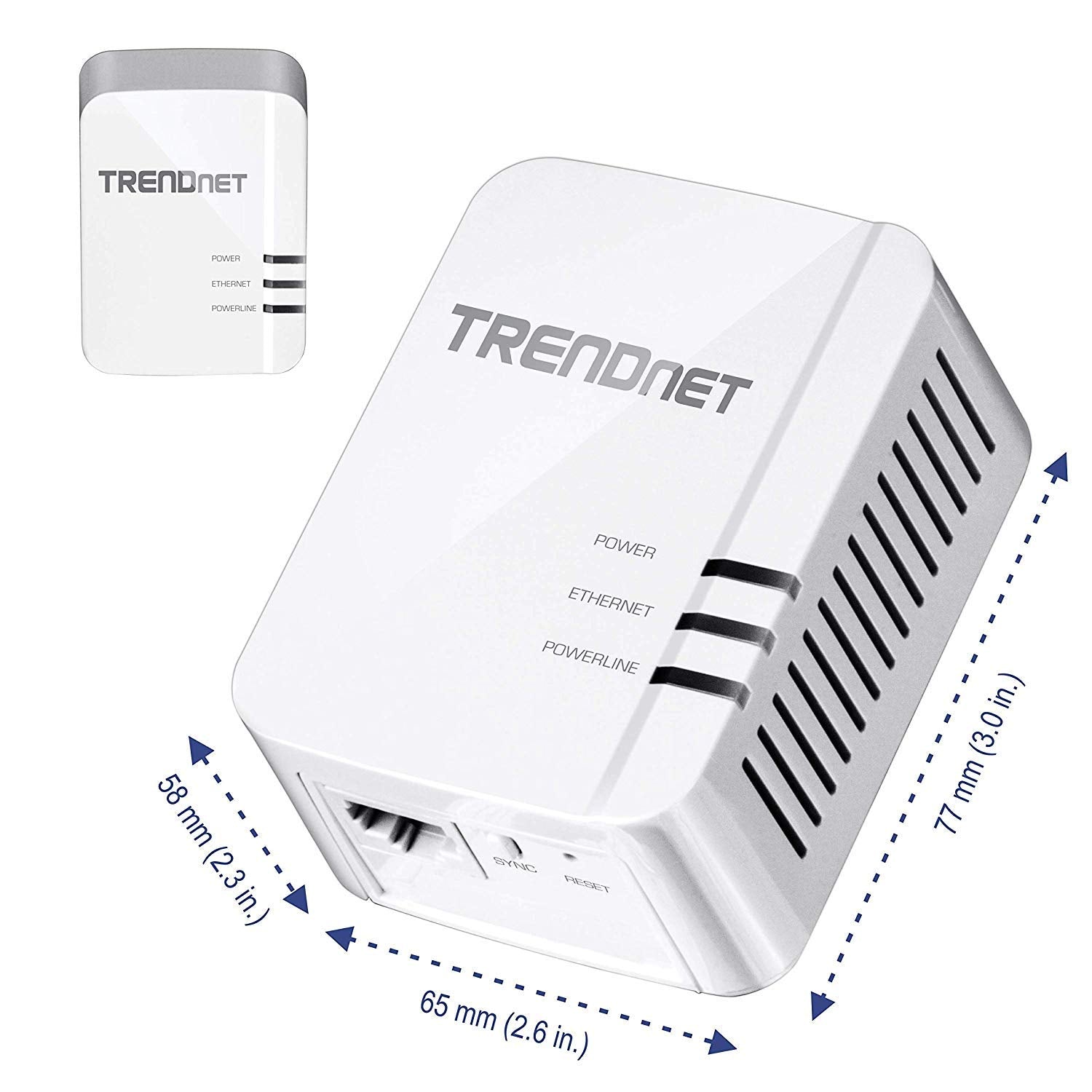 Trendnet Powerline 1300 Av2 Adapter Kit, Includes 2 X Tpl 422E Powerline Ethernet Adapters, Ieee 1905.1 & Ieee 1901, Gigabit Por
