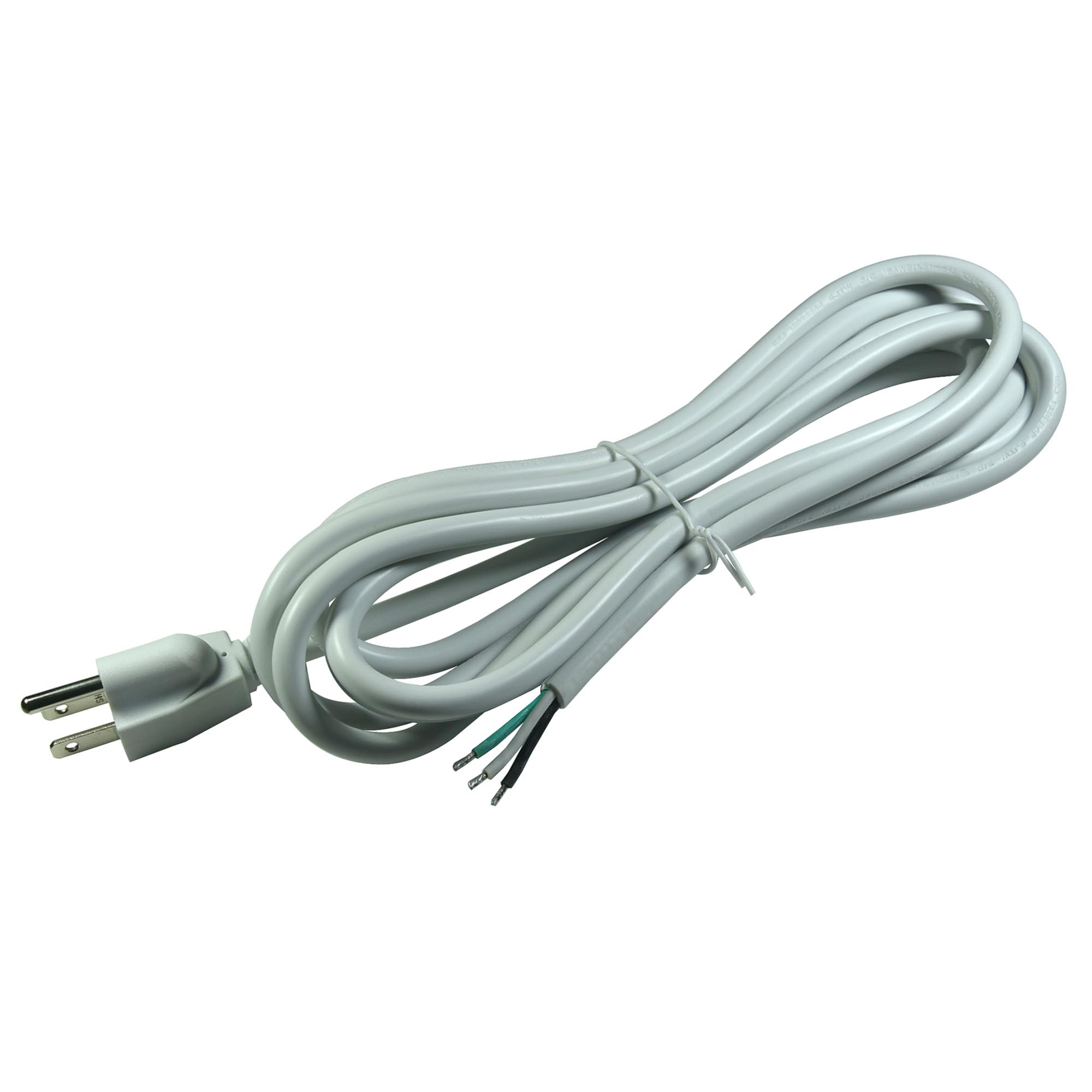 16 Gauge Power Cord Replacement, 3 Wire Power Supply Cord With Open End, 16/3 Appliance & Power Tool Cord 3 Prong,13A/125V Ac, 1