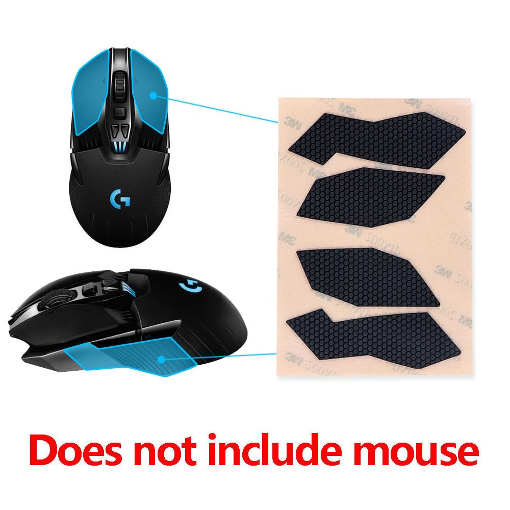 Huyun New Mouse Top &Side Panel Cover Case Stickers Antiskid Grip Tape Replacement For Logit G900/G903 Mouse 0.6Mm