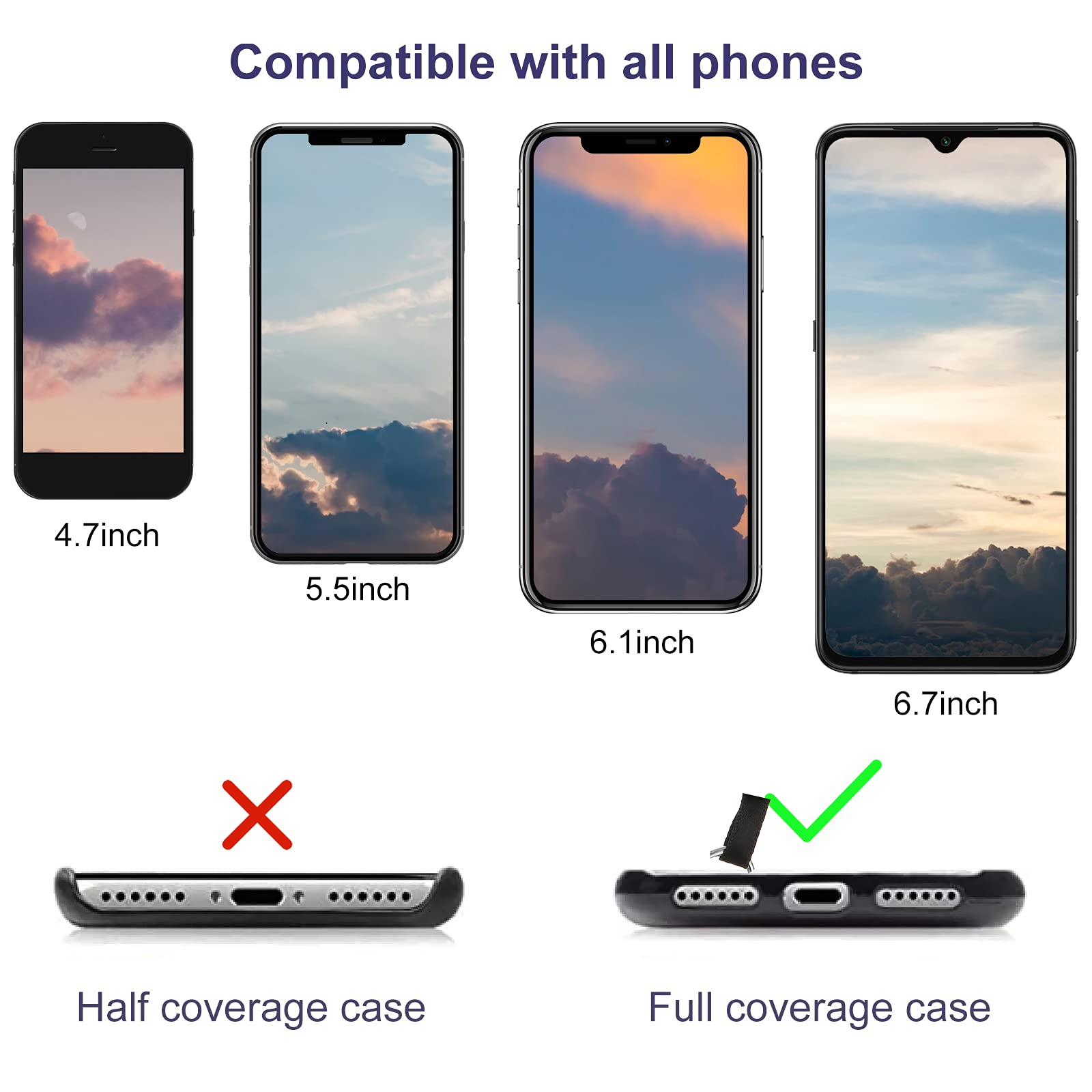 Weewooday 4 Pieces Universal Cell Phone Lanyard Around The Neck Phone Lanyard Crossbody Adjustable Nylon Phone Lanyard Patch Wit