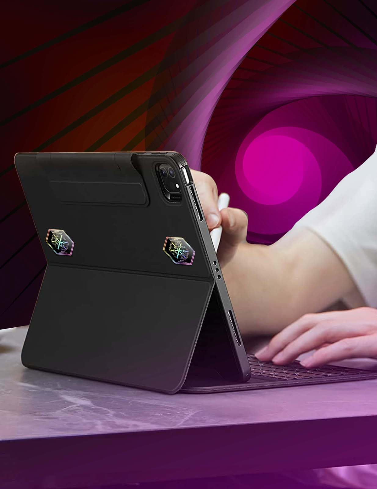 Stickers For Cell Phones//Tablets/Laptops/All Devices,Suitable For Anyone, Black(6 Pcs)