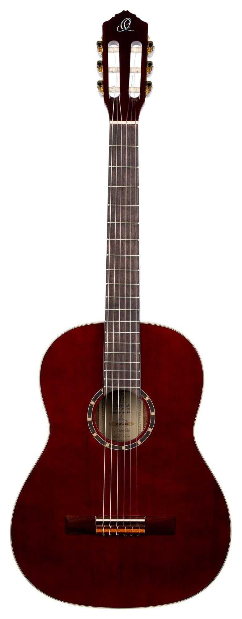 Ortega Guitars 6 String Family Series Pro Solid Top Slim Neck Nylon Classical Guitar W/Bag, Right (R131Sn-Wr)