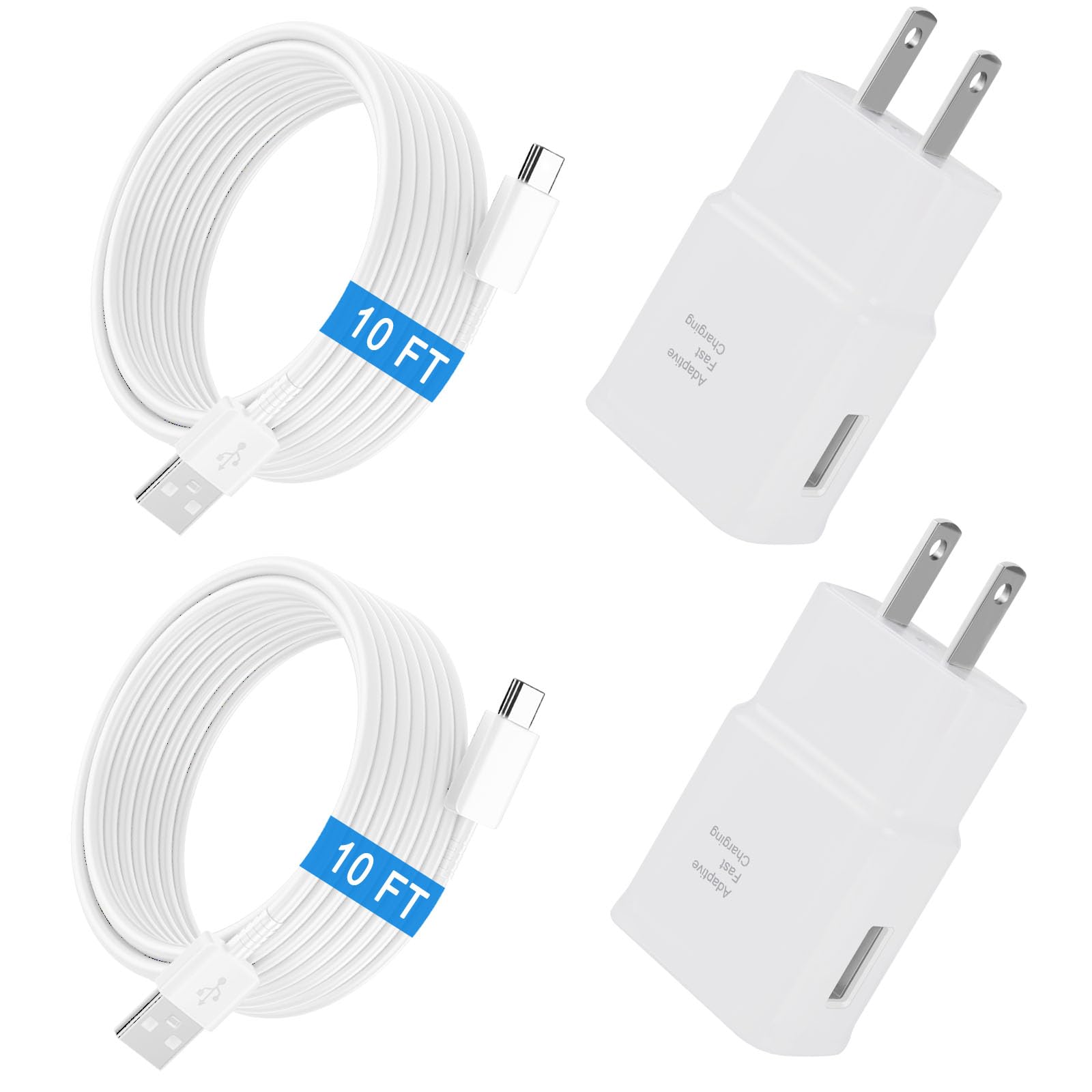 Android Phone Charger C Type Charger Cable Fast Charging With 10Ft Usb C Cord For Samsung Galaxy S10/S10E/S10+/S9/S9+/S8/S8+/S23