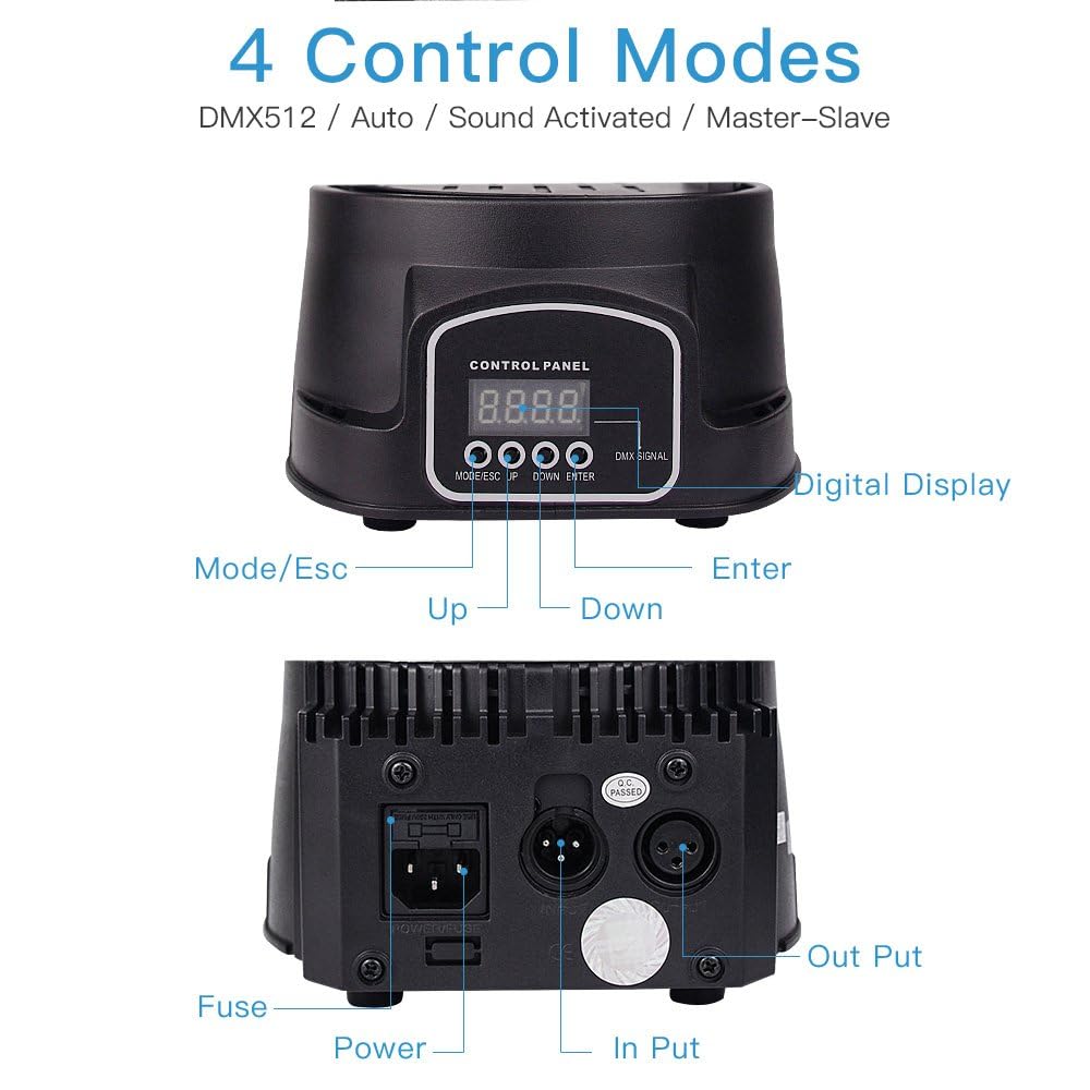 Betopper Moving Head Rgbw, Dj Lights, Sound Activated/Dmx Lighting, Moving Head Lights For Stage, Party, Live, Dj, Bar, Disco Li