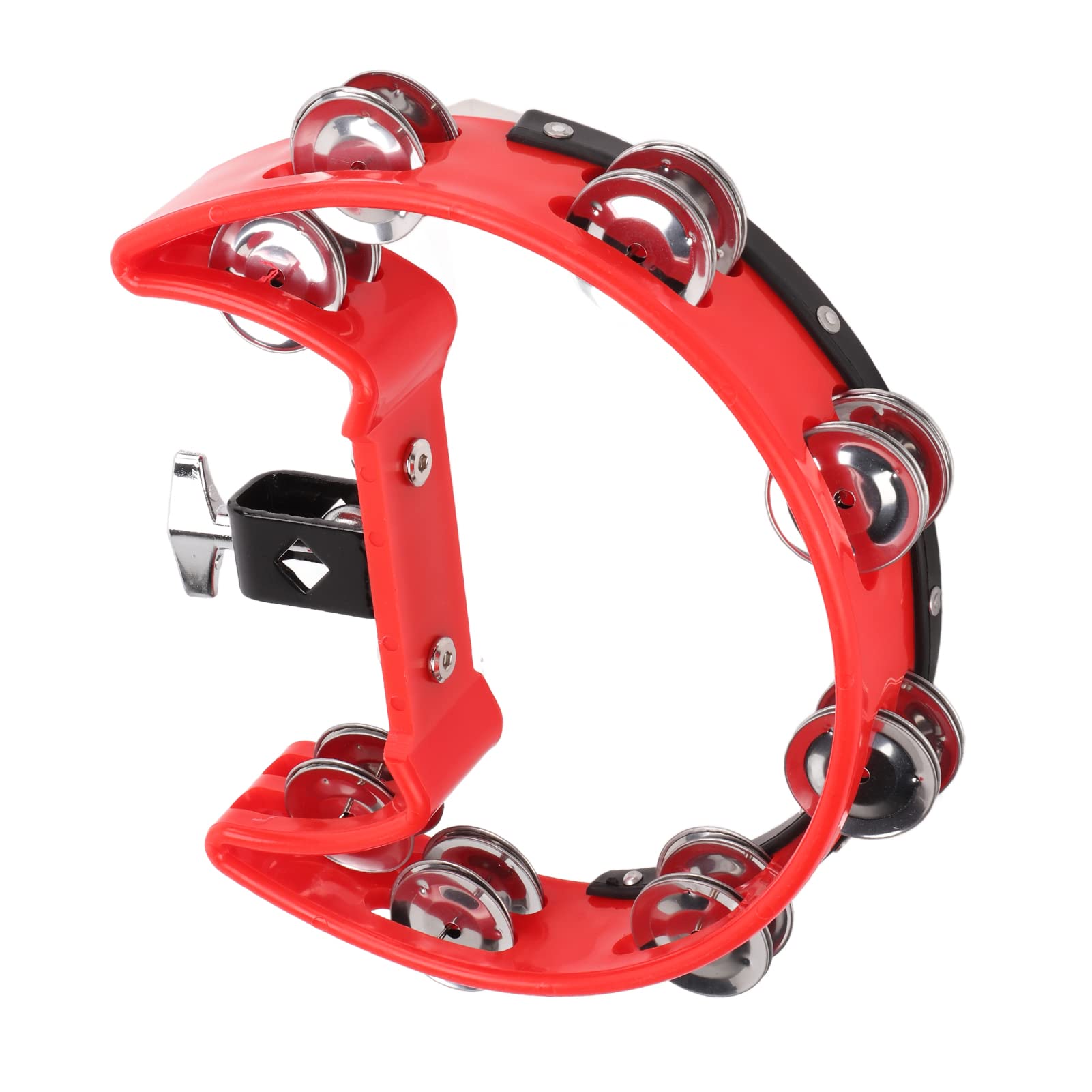 Ubervia Single Row Bells Drum, 8 Sets Metal Jingles Tambourine Low Noise for Percussion Teaching