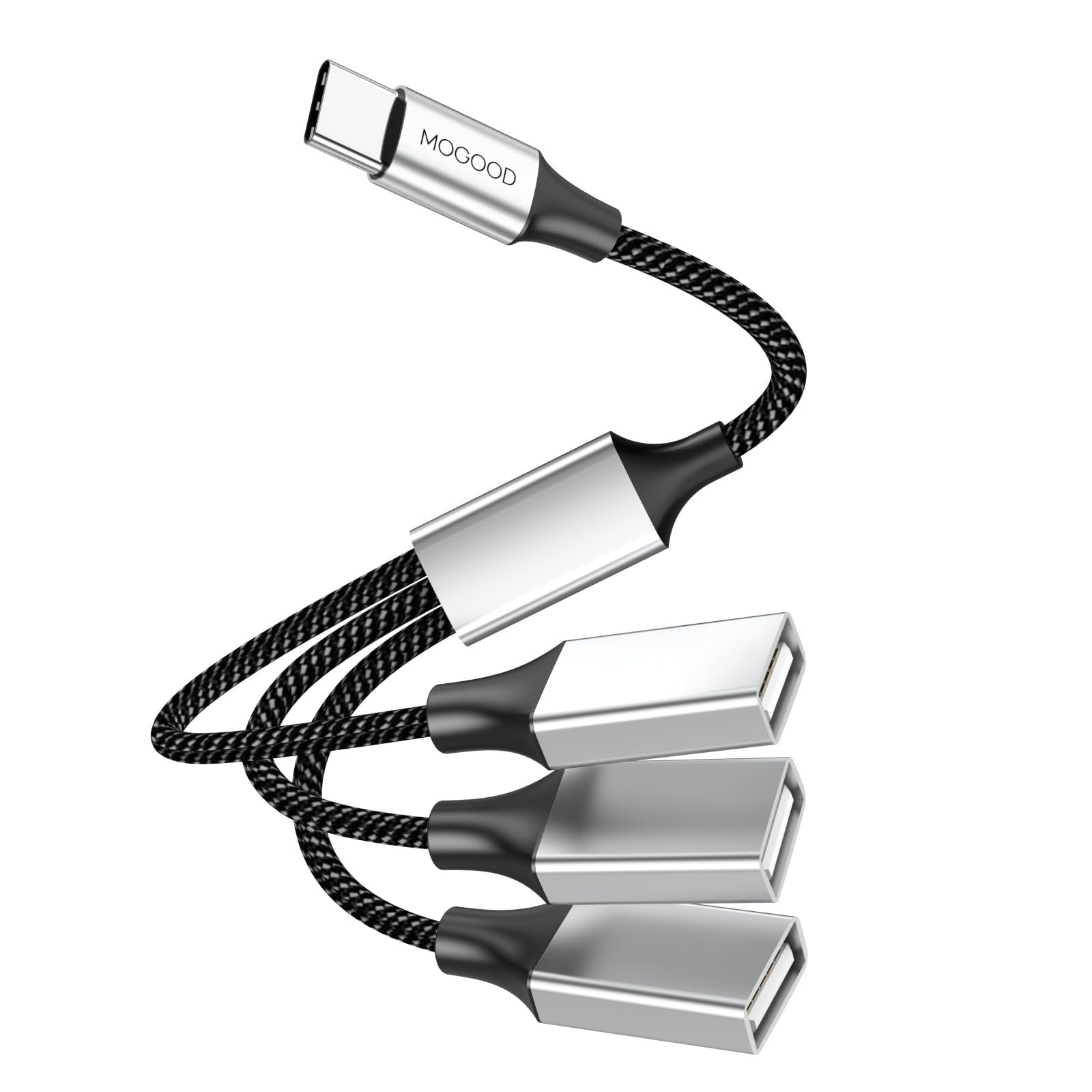 Usb C Male To Three Usb Female Cable Adapter,Type C To 3 Type A 2.0 Port Splitter Dongle Cord Converter Connector Multiple Multi