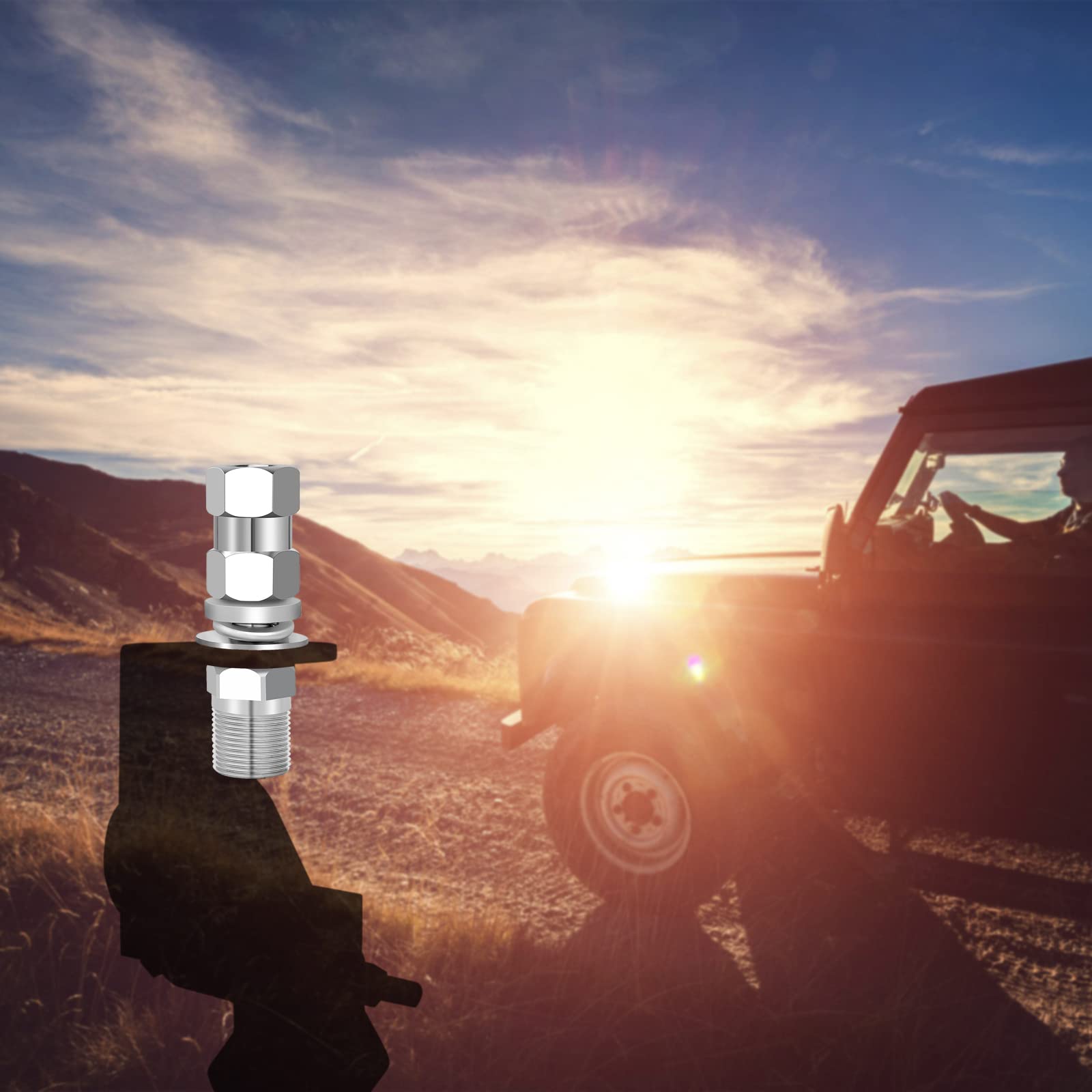 Universal Heavy Duty Cb Antenna So 239 Stud Mount, Standard 3/8 X 24 Threaded Antenna Stud Mount Adapter