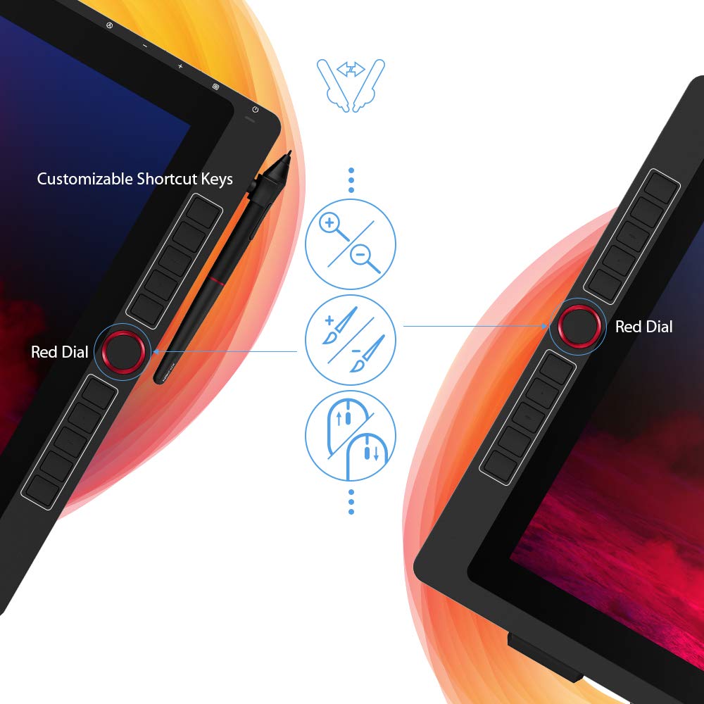 Drawing Tablet With Screen Xppen Artist 22R Pro Computer Graphics Tablet 120% Srgb With Battery-Free Stylus Full-Laminated Techn