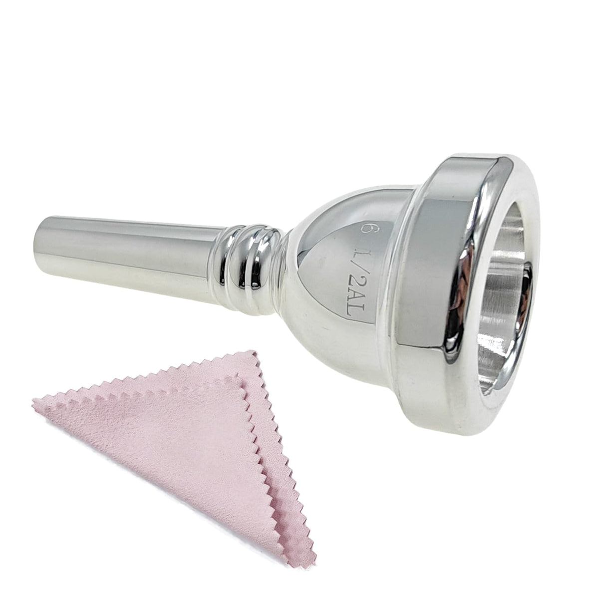 Cashbeat 6 1/2Al Silver Small Shank Trombone Mouthpiece, Euphonium Mouthpiece For Superior Sound, Compatible With Baritone And T